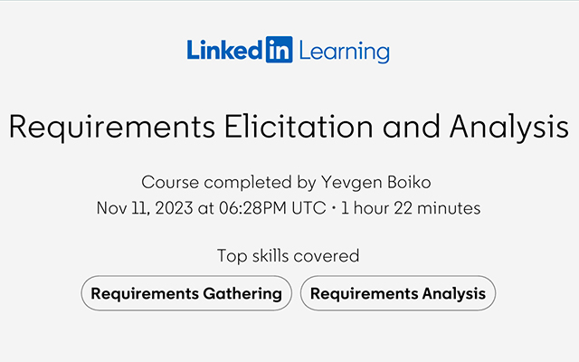 Requirements Elicitation and Analysis